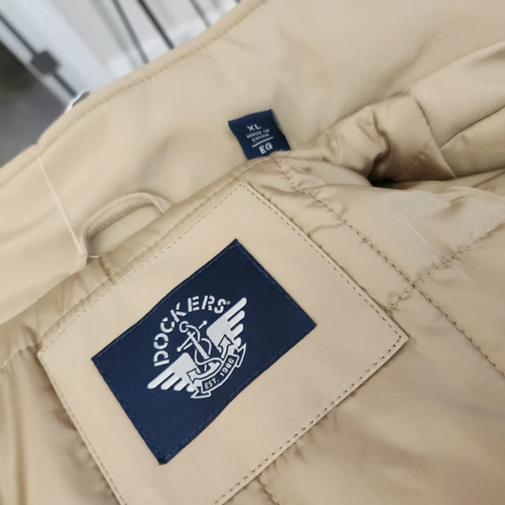 NWT Men's DOCKERS Hooded Water‎ Resistant Midweight Softshell Jacket Size XL